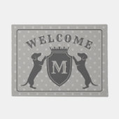Paillasson Natte personnalisable de teckel (Devant)