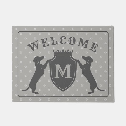 Paillasson Natte personnalisable de teckel (Devant)