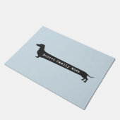 Paillasson Natte secrète de silhouette de patron de teckel (Incliné)