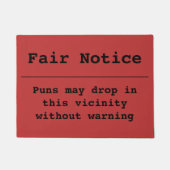 Paillasson Natte vigilante de calembour (Devant)