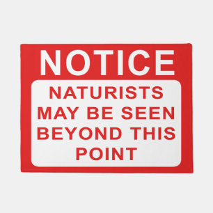 Paillasson Naturist - Avertissement