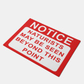 Paillasson Naturist - Avertissement (Incliné)