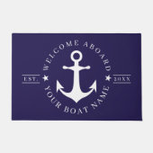 Paillasson Nautical Anchor Custom Boat Name Welcome Doormat (Devant)