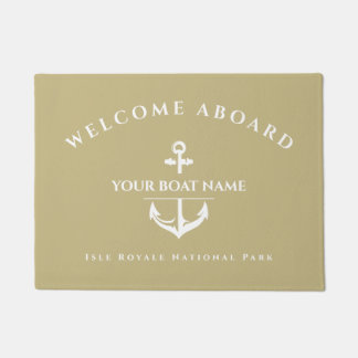 Paillasson Nautical Custom Boat Name Ancre Marine