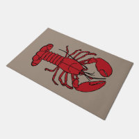 Paillasson nautique de plage de homard mignon