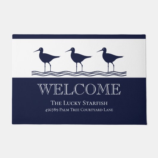 Paillasson Nautique Marine Bleu Bleu Bleu Bleu Bécasseau de p (Devant)