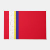 Paillasson Nautique rouge, blanc et bleu dévêtu (Devant)