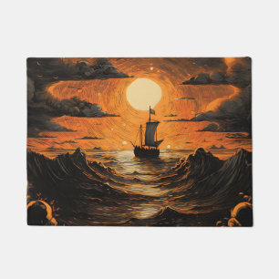 Paillasson Navire naviguant la nuit