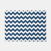 Paillasson Navy Zigzag, Navy Chevron, Motif géométrique (Devant)