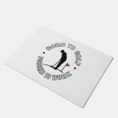 Paillasson Né au golf forcé à travailler T-shirt design (Incliné)