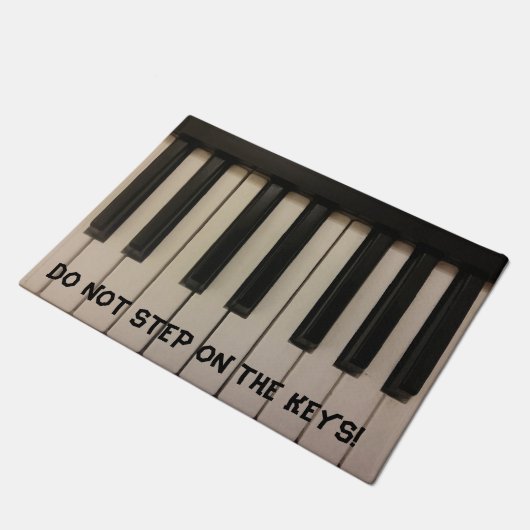 Paillasson NE PAS MARCHER SUR LES CLÉS Fun Piano Keys Design (Incliné)