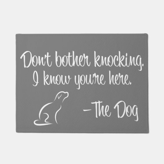 Paillasson "Ne prenez pas la peine de frapper" la natte (Devant)