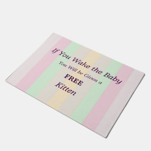 Paillasson Ne réveillez pas le bébé Kitten gratuit drôle