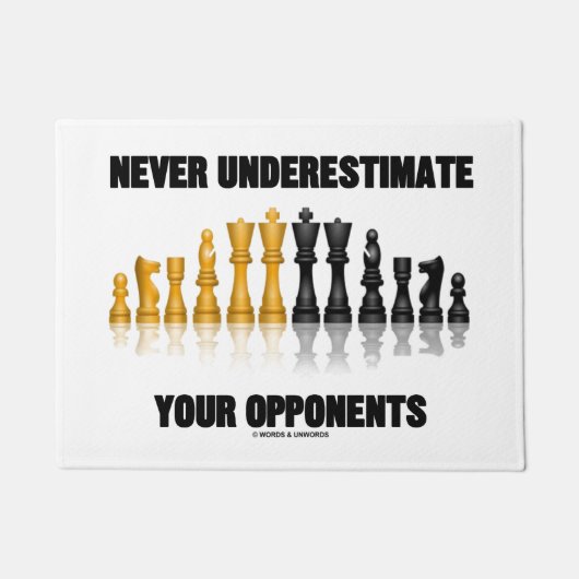 Paillasson Ne sous-estimez jamais votre attitude d'échecs (Devant)