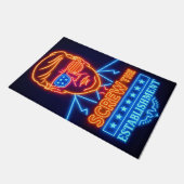 Paillasson Neon Trump se moque de l'establishment (Incliné)