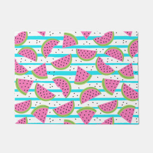 Paillasson Neon Watermelon sur Stripes Motif