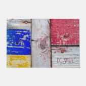 Paillasson Néoplasticisme amusant style d'art en bois personn (Devant)