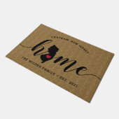 Paillasson New Jersey Home State Personnalisé (Incliné)