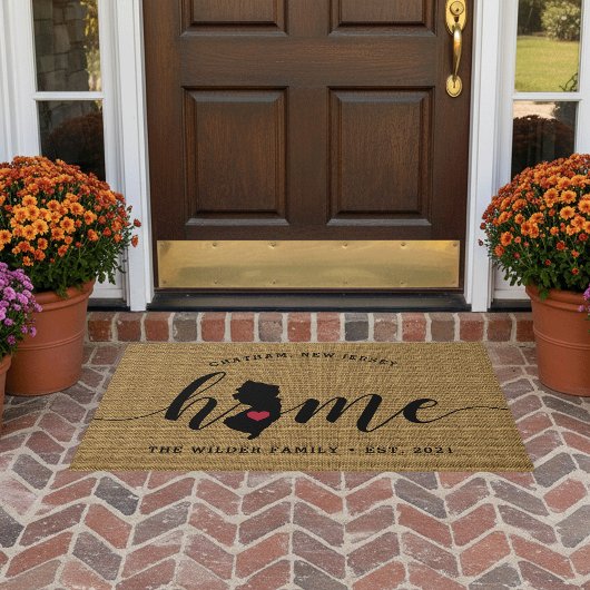 Paillasson New Jersey Home State Personnalisé