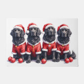 Paillasson Newfoundland Christmas Dress Santa Hat (Devant)