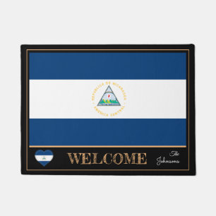 Paillasson Nicaragua & Nicaragua Flag mats / sports Bienvenue