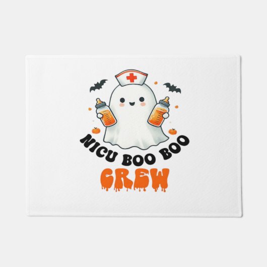 Paillasson Nicu boo boo équipage halloween, Nicu Boo Crew Fun (Devant)