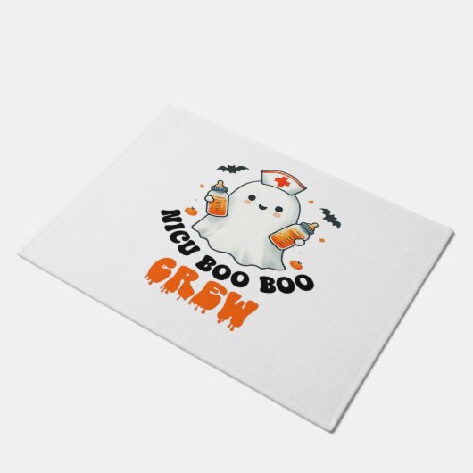 Paillasson Nicu boo boo équipage halloween, Nicu Boo Crew Fun (Incliné)