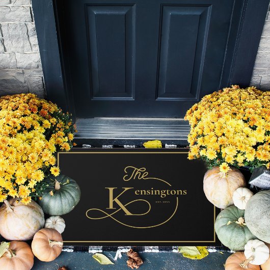 Paillasson N'importe quelle couleur | Monogramme de nom de fa