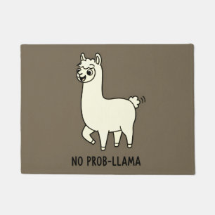 Paillasson "No Prob-Llama" Mignon Doodle de Lama - Vibe Décon