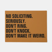 Paillasson No Soliciting Don’t Make It Weird (Devant)