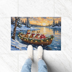 Paillasson Noël Bateau Akita Fêtes