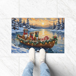 Paillasson Noël Bateau Boxer Fêtes