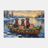 Paillasson Noël Bateau de vacances Weimaraner (Devant)
