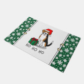 Paillasson Noël Beagle de chapeau de Noël (tri couleur 3) Chi (Incliné)