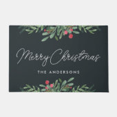 Paillasson Noël Botanique Nom de famille (Devant)