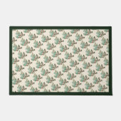 Paillasson Noël botanique vert classique (Devant)