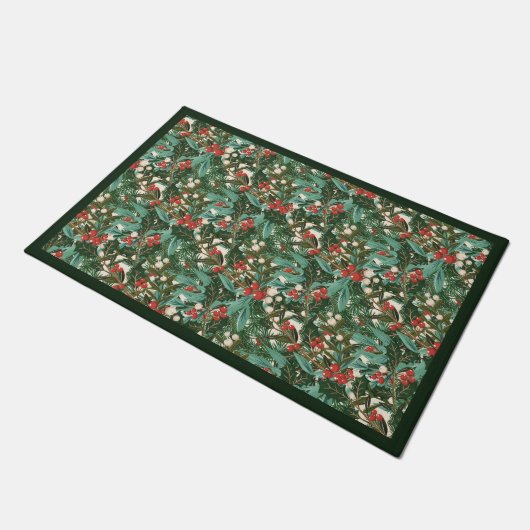 Paillasson Noël botanique vert traditionnel (Incliné)