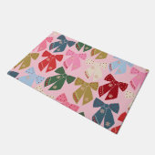 Paillasson Noël Bows Coquette rose (Incliné)