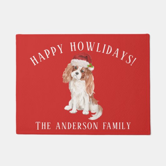Paillasson Noël Cavalier King Charles Spaniel (Devant)