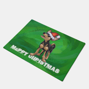 Paillasson Noël Chihuahua en vert
