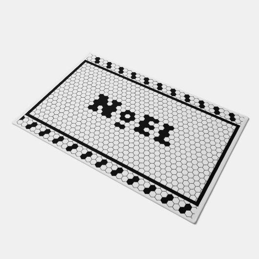 Paillasson Noel Christmas Fun Farmhouse Tile Design (Incliné)