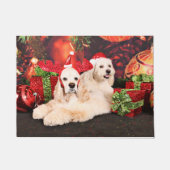 Paillasson Noël - cocker - Toby, Havanese - peu de T (Devant)