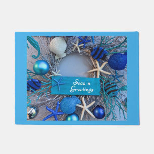 Paillasson Noël côtier tropical de vacances de coquillage