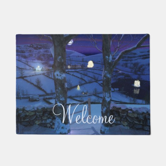 Paillasson Noël dans le mat de dorure (Devant)