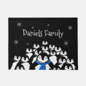 Paillasson Noël de la famille des pingouins mignons Personnal (Devant)