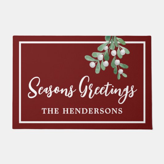 Paillasson Noël de Maroon Joyeuses Fêtes customisé (Devant)