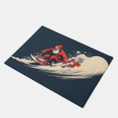 Paillasson Noël d'été de Surfing Père Noël (Incliné)