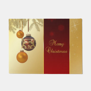 Paillasson Noël d'or élégant