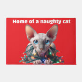 Paillasson Noël du chat Sphynx (Devant)