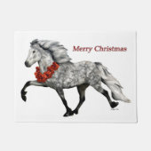 Paillasson Noël du cheval islandais (Devant)